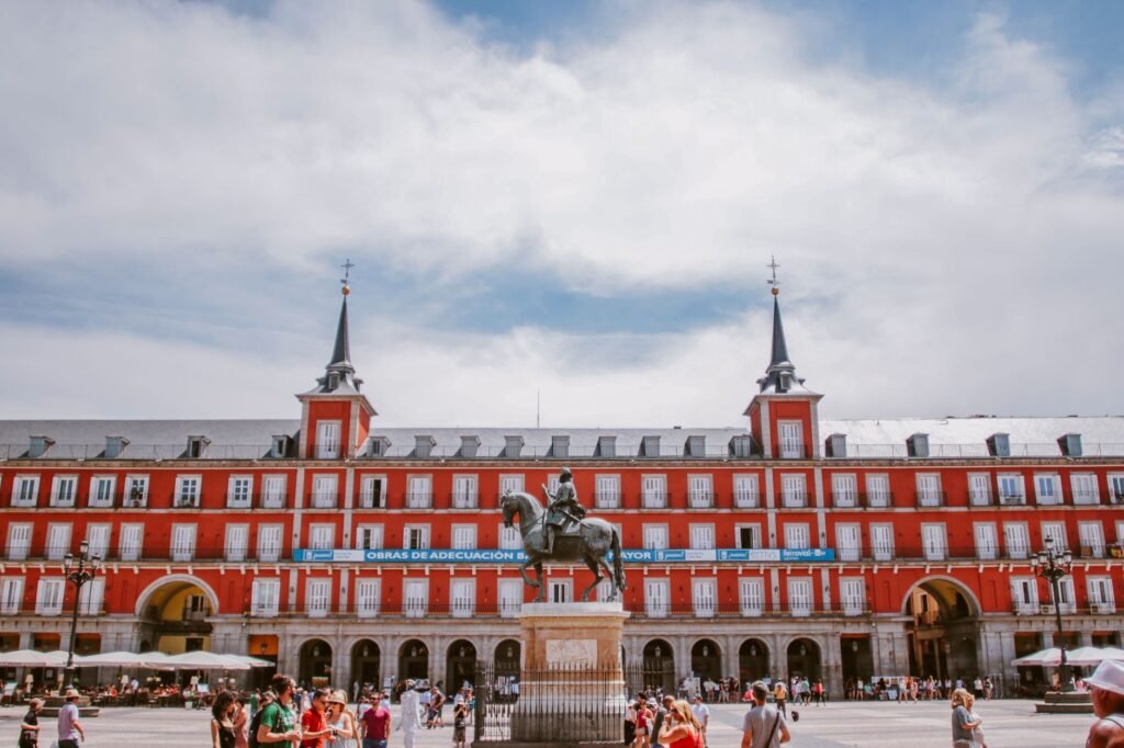 Plaza Mayor in Madrid with its equestrian statue